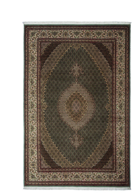 Emerald Medallion Tabriz Persian Rug - Image 2