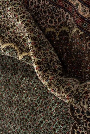 Emerald Medallion Tabriz Persian Rug - Image 4